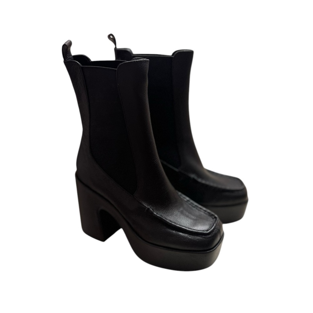 Intentionally Blank Celeste Leather Chelsea Platform Boots - Picture 3 of 7